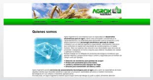 Diseño de sitio web para Agrox Ingeniería