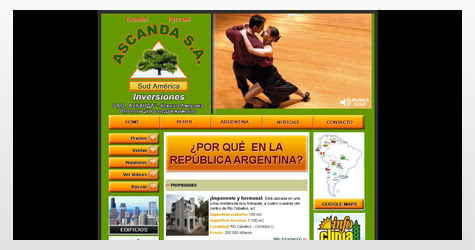 Diseño de sitio web para Ascanda Inversiones Diseño de sitio web para Ascanda Inversiones