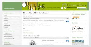 Diseño de sitio web para el Club de Luthiers