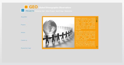 Diseño de sitio web para Global Ethnography