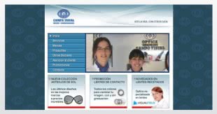 Diseño de sitio web para Optica Campo Visual