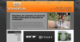 Diseño de sitio web para Bicicletas Oxea