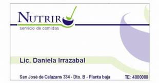 Diseño gráfico de logotipo y tarjetas para Nutrir